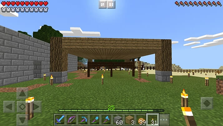 村に簡単な馬小屋を建設してみた！｜#50 おじクラ - マインクラフトPE
