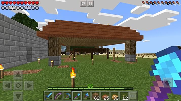 村に簡単な馬小屋を建設してみた！｜#50 おじクラ - マインクラフトPE