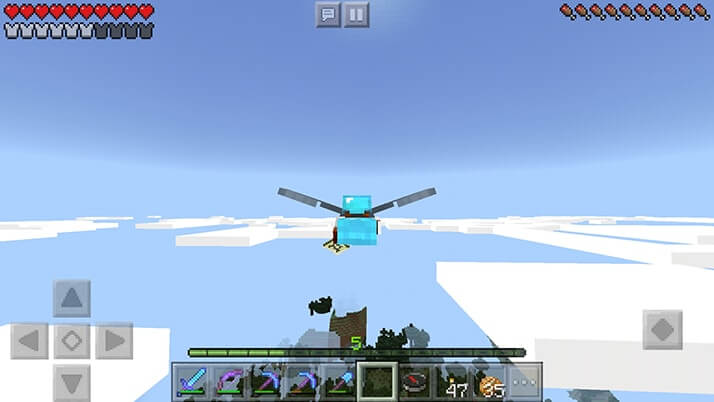 空を飛べるエリトラでマインクラフトの世界を初飛行！｜#69 おじクラ - マインクラフトPE