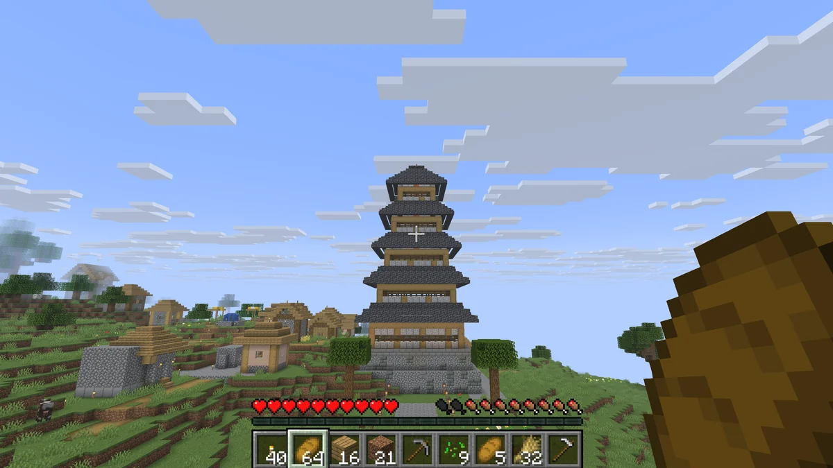 マイクラ和風建築に挑戦！村を見下ろす5重の城｜おじクラシーズン3 #16