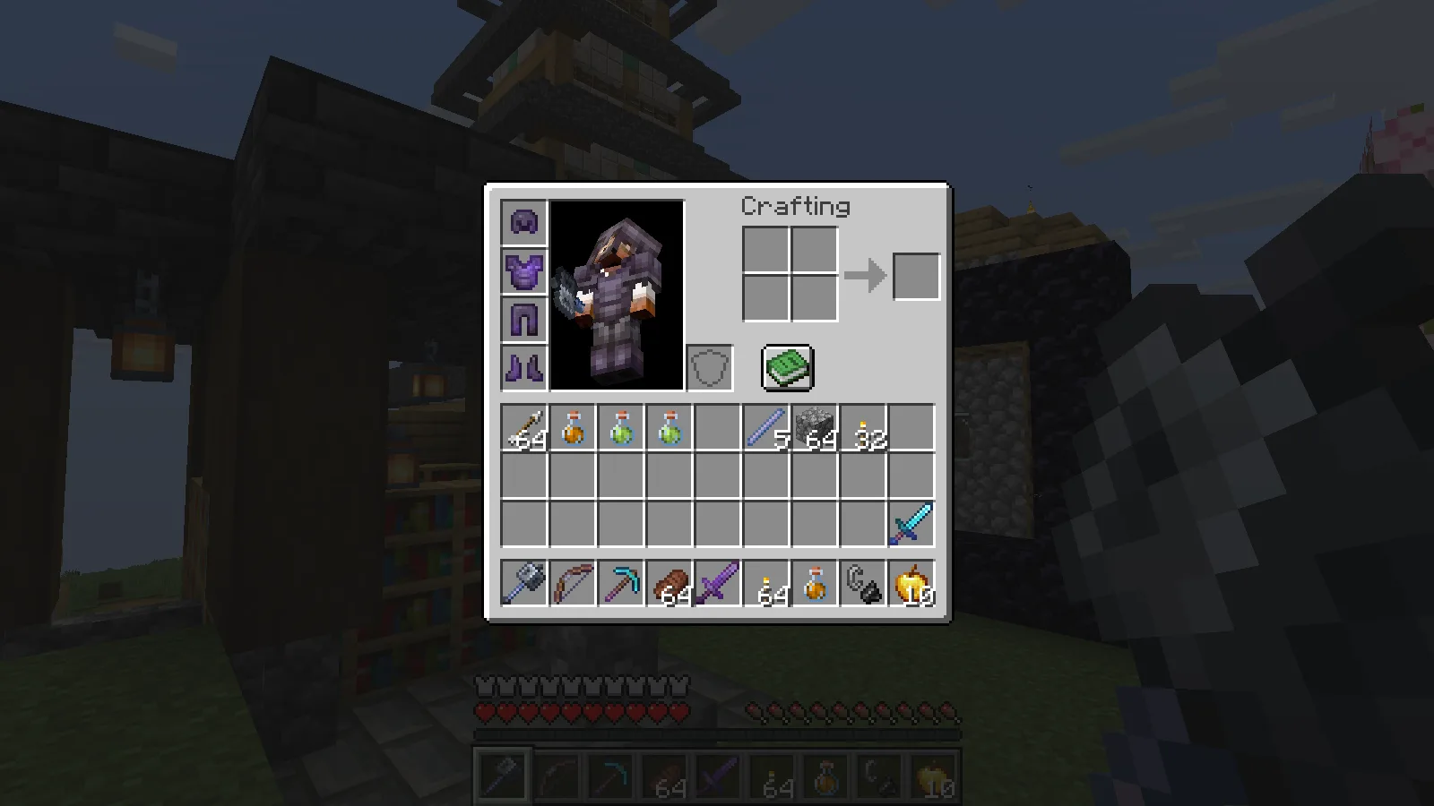 Checking the completed Mace in the inventory