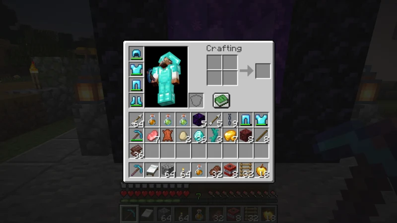 Thirty-six Netherite Scraps visible in the inventory Thirty-six Netherite Scraps visible in the inventory