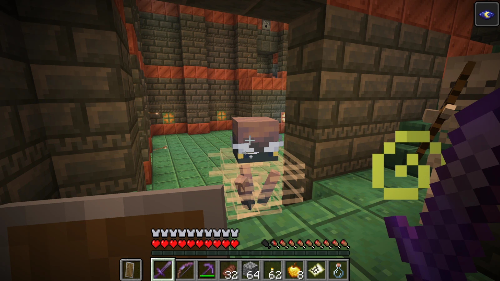 Facing a jumping Breeze with a sword inside the Trial Chamber