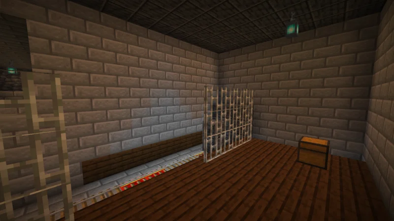The underground station beside the zombie spawner XP farm