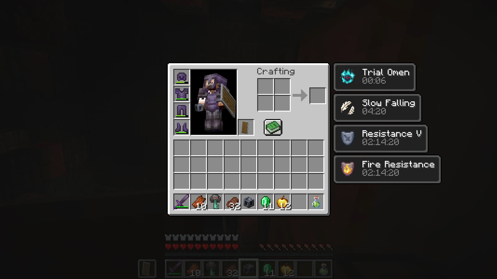 Checking the Heavy Core obtained from the Ominous Vault in the inventory