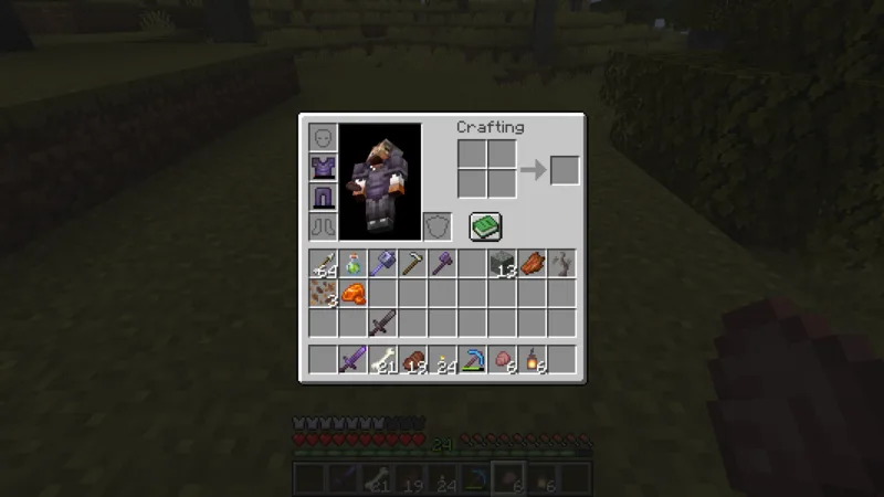 Six Armadillo Scutes gathered in the inventory for crafting Wolf Armor Six Armadillo Scutes gathered in the inventory for crafting Wolf Armor