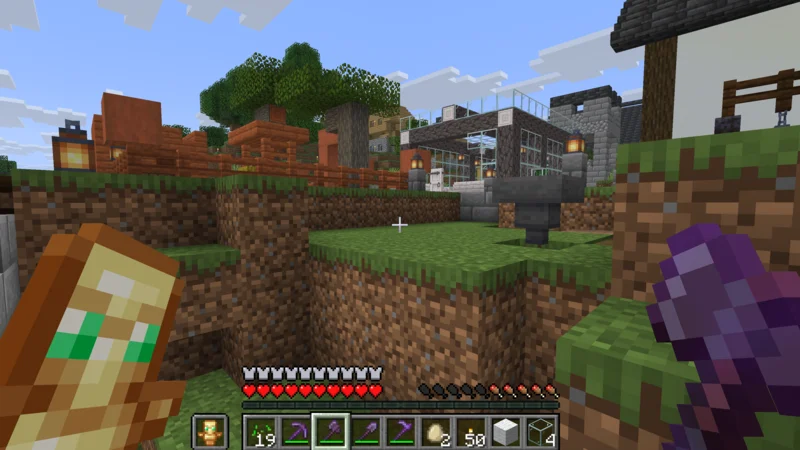 An open patch facing the castle town square before the cake shop is built