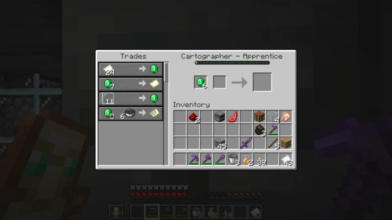 The apprentice cartographer offering one emerald for 11 glass panes The apprentice cartographer offering one emerald for 11 glass panes