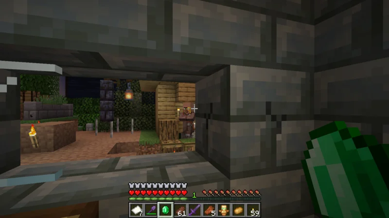 A cartographer standing at the entrance of the completed workshop