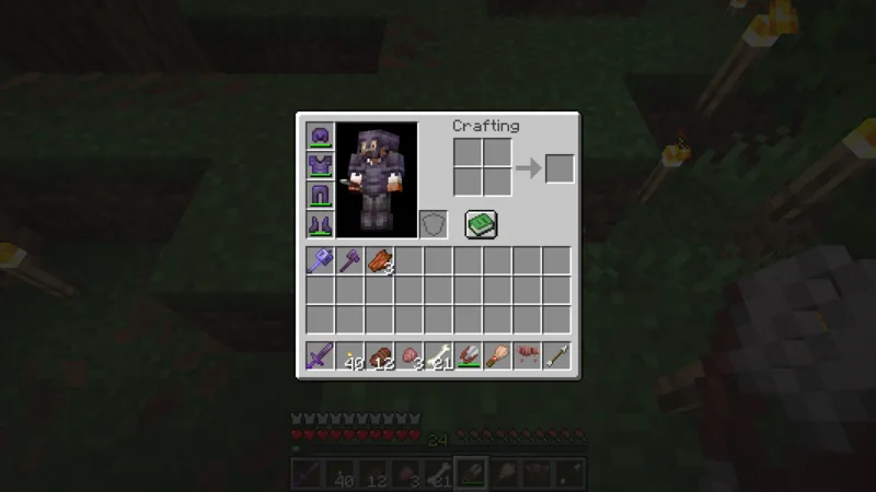 Wolf Armor with a full durability bar after the repair Wolf Armor with a full durability bar after the repair