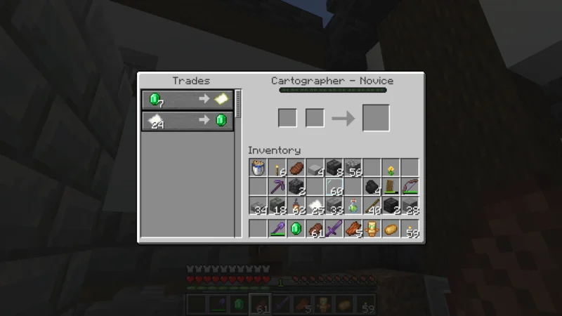 Trading 24 paper for one emerald with a novice cartographer