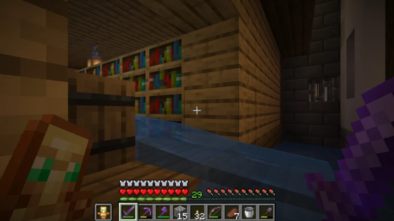 Water spread across the passage in the warehouse
