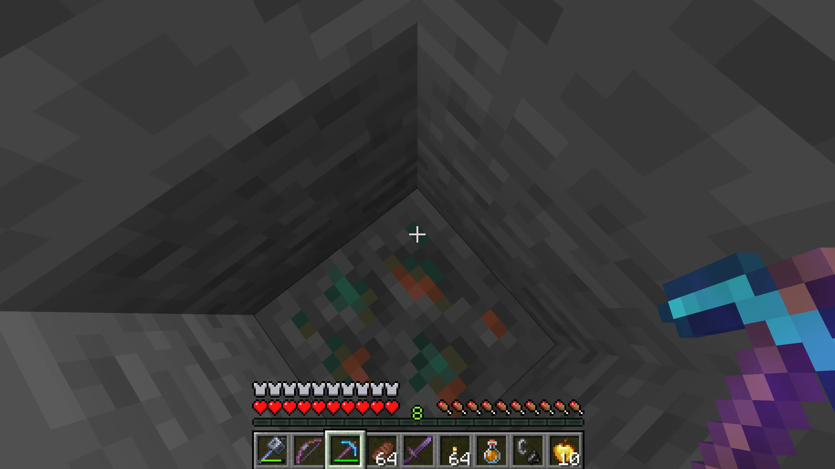 A naturally generated copper ore vein in underground stone A naturally generated copper ore vein in underground stone