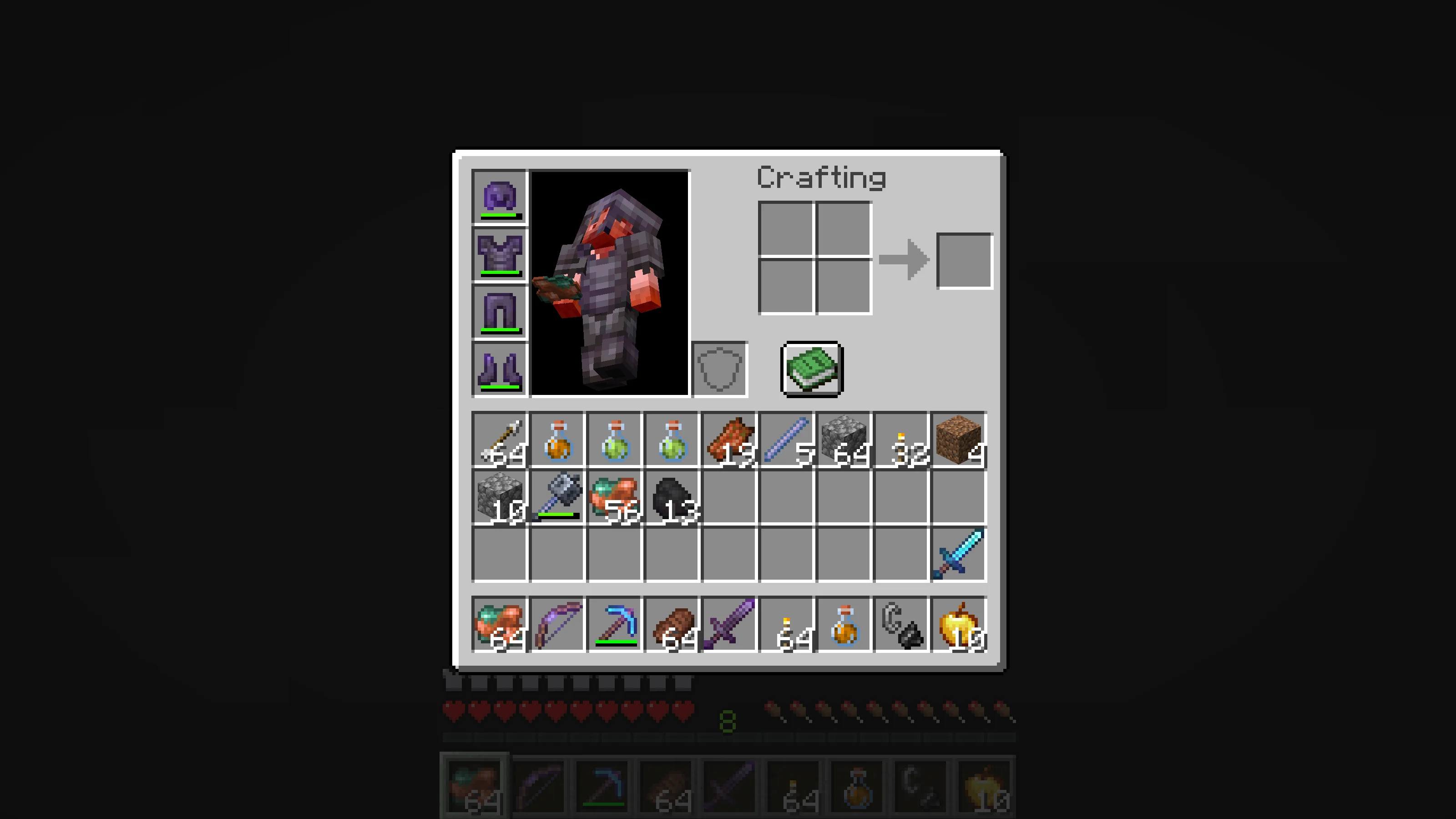 The inventory showing 120 raw copper collected from mining The inventory showing 120 raw copper collected from mining