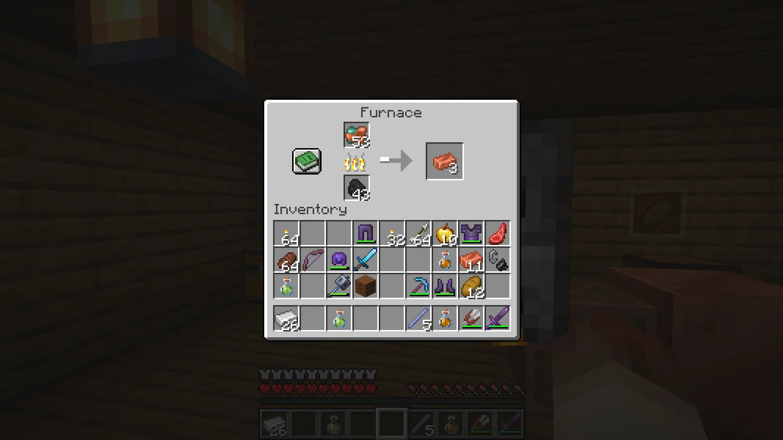 Smelting raw copper in a furnace inside the castle-town warehouse Smelting raw copper in a furnace inside the castle-town warehouse
