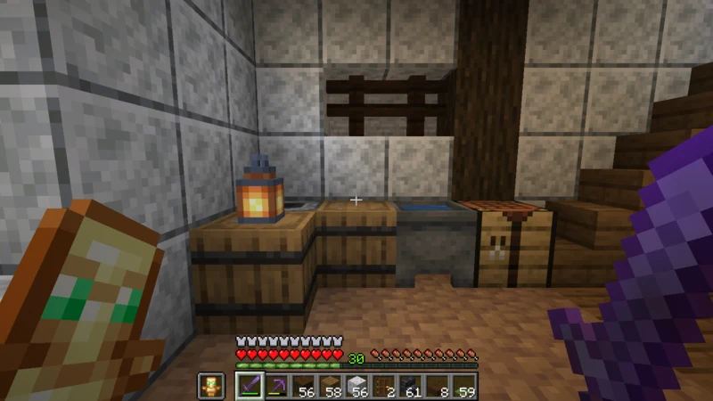 The inn kitchen with a smoker and cauldron The inn kitchen with a smoker and cauldron
