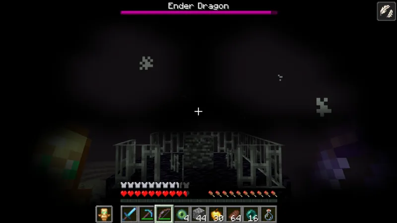An empty iron-bar cage after its End Crystal has been destroyed An empty iron-bar cage after its End Crystal has been destroyed