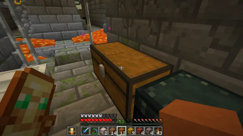 Terracotta held in front of a chest at the forward base Terracotta held in front of a chest at the forward base