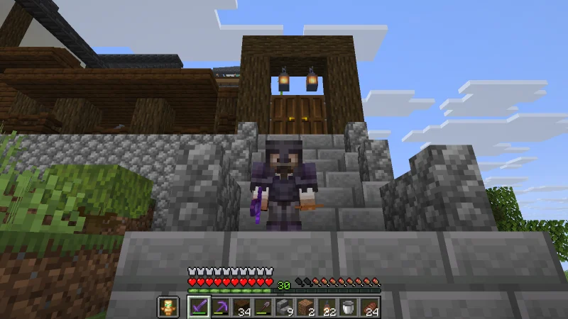 The suited man bowing in front of the completed wooden gate The suited man bowing in front of the completed wooden gate