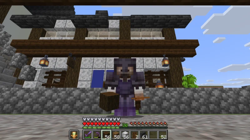 The suited man standing before the completed Ojiya Inn The suited man standing before the completed Ojiya Inn