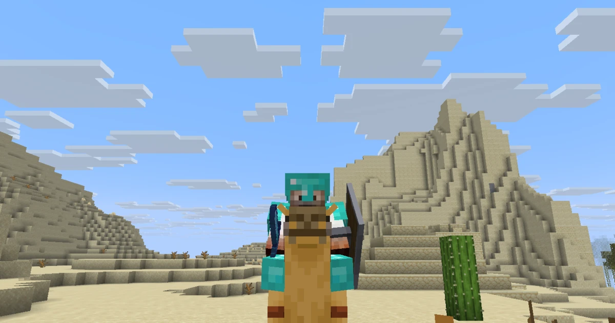 マイクラ 砂漠のピラミッドでお宝発掘！ラクダに乗って城下町へ｜おじクラシーズン3 #94